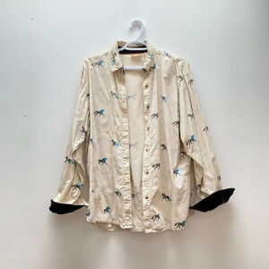 Vintage - Wrangler Horse Pattern  Cowboy Western Shirt